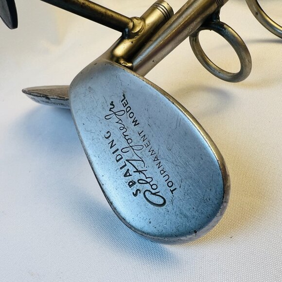 Dual Golf Club Head Novelty Wine Bottle Holder Unique Collectible One of a Kind - Picture 9 of 10